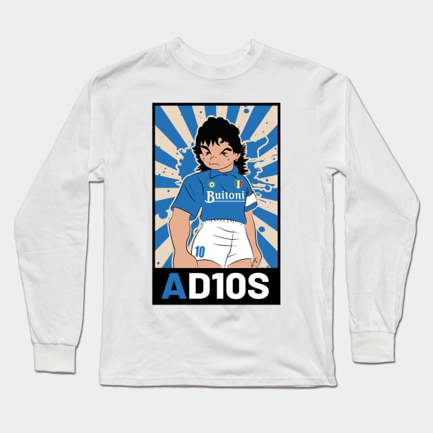 The Legend Of Maradona Long Sleeve T-Shirt by TEEWEB